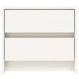 Berkfield Home Beautiful Bedside Cabinet White 40x31x35.5 cm Solid Wood Pine - thumbnail 5