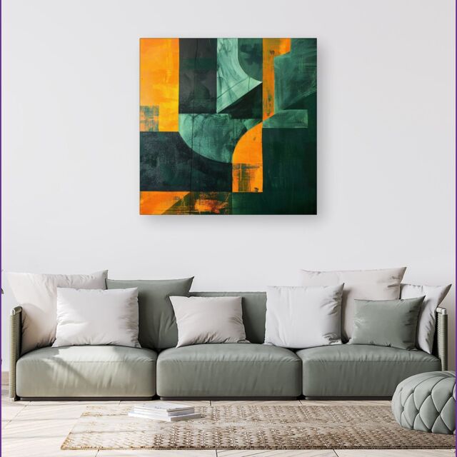 Warren Reed - Designer Shattered Eye Canvas - Size: w40 inch x h40 inch - image 1