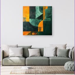 Warren Reed - Designer Shattered Eye Canvas - Size: w40 inch x h40 inch - thumbnail 1