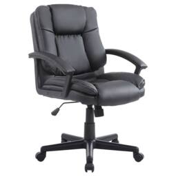 STILVORA High Back Office Chair with Adjustable Height, Black - thumbnail 3
