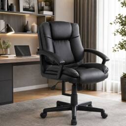 STILVORA High Back Office Chair with Adjustable Height, Black