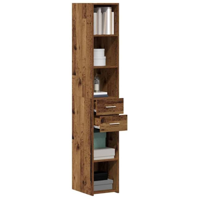 Berkfield Home Highboard Old Wood 30x42, 5x185 cm Engineered Wood in Brown - image 1