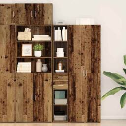 Berkfield Home Highboard Old Wood 30x42, 5x185 cm Engineered Wood in Brown - thumbnail 2