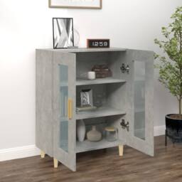 Berkfield Home Sideboard Concrete Grey 69.5x34x90 cm Engineered Wood - thumbnail 3
