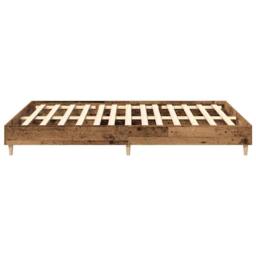 Berkfield Home Bed Frame No Mattress Old Wood 150x200 cm King Size Engineered Wood in Brown - thumbnail 6