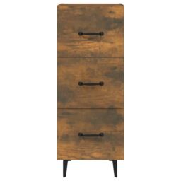 Berkfield Home Sideboard Smoked Oak 34.5x34x90 cm Engineered Wood in Brown - thumbnail 5