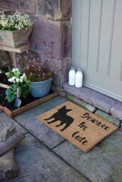 Artsy Mats Beware I'm Cute French Bulldog Doormat in Black - Size: 40 cm x 60 cm - thumbnail 3