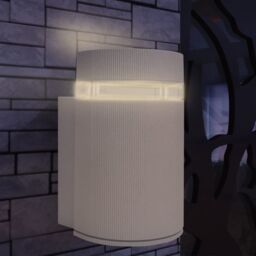 Berkfield Home Outdoor Semi-Cylindrical Wall Sconce Grey Aluminium - thumbnail 1