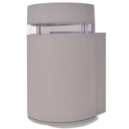Berkfield Home Outdoor Semi-Cylindrical Wall Sconce Grey Aluminium - thumbnail 2