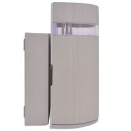 Berkfield Home Outdoor Semi-Cylindrical Wall Sconce Grey Aluminium - thumbnail 5