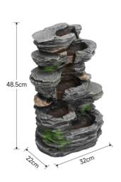 Living and Home Outdoor Rockery Decor Solar-Powered Water Fountain in Natural - thumbnail 6