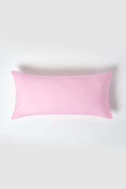 Homescapes Continental Egyptian Cotton Pillowcase 200 TC, 40 x 80 cm in Pink - image 1