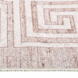 Berkfield Home Rug Washable 160x230 cm Beige Anti Slip - Size: 100 cm diameter - thumbnail 4
