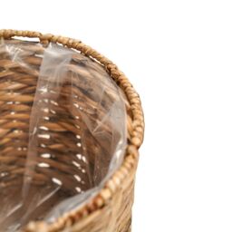 Ivyline Water Hyacinth Lined basket on Legs H45Cm D30Cm in Natural - thumbnail 6