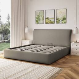 Artemis Home Bethany Fabric 180cm Superking Ottoman Bed Frame with Storage in Light Brown - Size: Super King - thumbnail 3