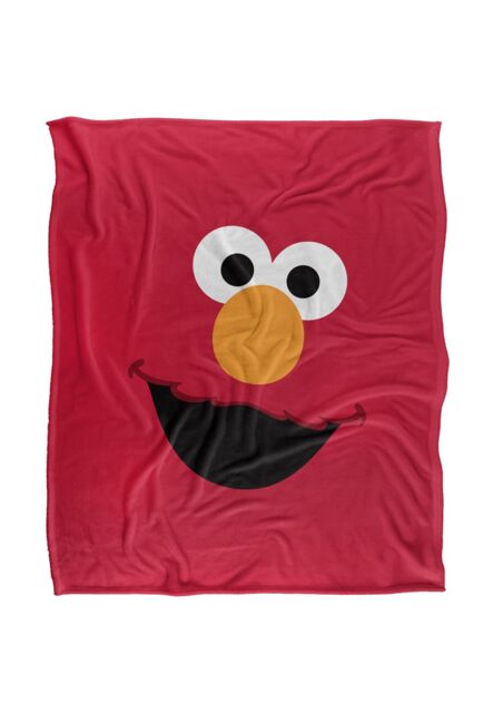 Sesame Street Elmo Face Silky Touch Super Soft Throw Blanket 152 X 127 cm in White - image 1