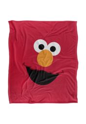 Sesame Street Elmo Face Silky Touch Super Soft Throw Blanket 152 X 127 cm in White - thumbnail 1