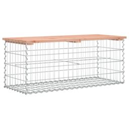 Berkfield Home Garden Bench Gabion Design 103x44x42 cm Solid Wood Douglas in Brown - Size: 103 x 44 x 42 cm - thumbnail 5