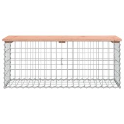 Berkfield Home Garden Bench Gabion Design 103x44x42 cm Solid Wood Douglas in Brown - Size: 103 x 44 x 42 cm - thumbnail 3