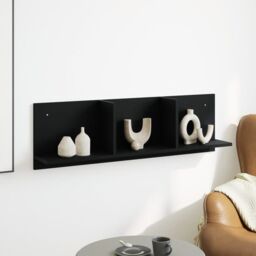 Berkfield Home Wall Cabinet 100x16.5x30 cm Black Engineered Wood - thumbnail 3