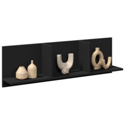 Berkfield Home Wall Cabinet 100x16.5x30 cm Black Engineered Wood - thumbnail 1