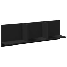 Berkfield Home Wall Cabinet 100x16.5x30 cm Black Engineered Wood - thumbnail 2
