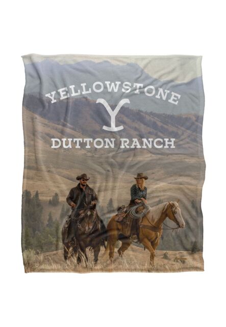 Yellowstone Rip & Beth Riding Horses Silky Touch Super Soft Throw Blanket 152 X 127 cm in White - image 1
