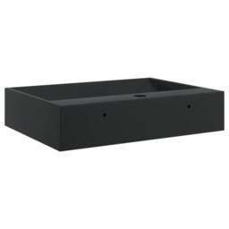 Berkfield Home Wash Basin 50x38x11 cm Mineral Cast/Marble Cast Matt Black - Size: 50 x 38 x 11 cm - thumbnail 6