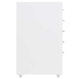 Berkfield Home Mobile File Cabinet White 28x41x69 cm Metal - Size: 28 x 41 x 69 cm - thumbnail 3