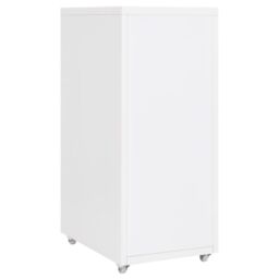 Berkfield Home Mobile File Cabinet White 28x41x69 cm Metal - Size: 28 x 41 x 69 cm - thumbnail 4