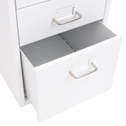 Berkfield Home Mobile File Cabinet White 28x41x69 cm Metal - Size: 28 x 41 x 69 cm - thumbnail 6