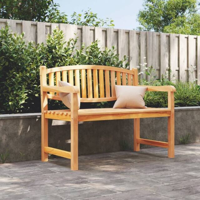 Berkfield Home Garden Bench 114x59x87 cm Solid Teak Wood in Brown - Size: 114 x 59 x 87 cm - image 1