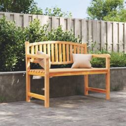 Berkfield Home Garden Bench 114x59x87 cm Solid Teak Wood in Brown - Size: 114 x 59 x 87 cm - thumbnail 1