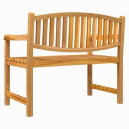 Berkfield Home Garden Bench 114x59x87 cm Solid Teak Wood in Brown - Size: 114 x 59 x 87 cm - thumbnail 5