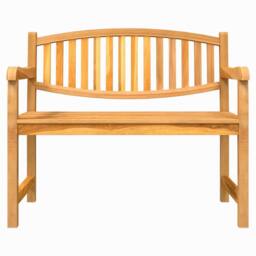 Berkfield Home Garden Bench 114x59x87 cm Solid Teak Wood in Brown - Size: 114 x 59 x 87 cm - thumbnail 3