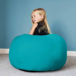 rucomfy Beanbags rucomfy Indoor Or Outdoor Kids Water Resistant Small Classic Beanbag in Turquoise - thumbnail 2