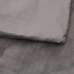 Berkfield Home Weighted Blanket with Cover Grey 150x200 cm 7 kg Fabric - thumbnail 4