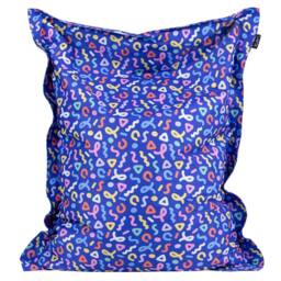 icon Kids Giant Bean Bag Floor Cushion Checkfetti Print Multi Coloured in Blue - thumbnail 3