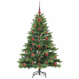 Berkfield Home Artificial Christmas Tree with 150 LEDs Green 120 cm PE & PVC - thumbnail 4
