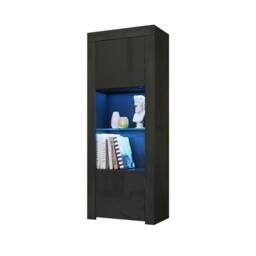 SPETLEK Cabinet Sideboard Black Matt Body & Black High Gloss Doors - thumbnail 1