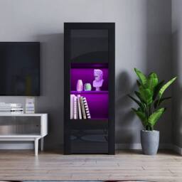 SPETLEK Cabinet Sideboard Black Matt Body & Black High Gloss Doors - thumbnail 3