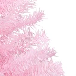 Berkfield Home Artificial Pre-lit Christmas Tree with Ball Set Pink 150 cm PVC - thumbnail 5