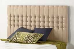 Somnior Galaxy Sprung Memory Foam Divan Bed with Headboard In Plush Fabric in Beige - Size: Single - thumbnail 5