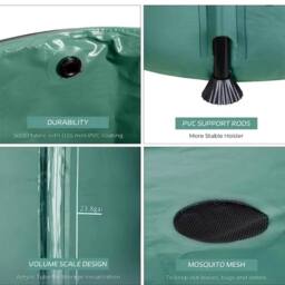 EONLION 50L Collapsible Rain Barrel Water Collection System Rain in Green - Size: 500mm - thumbnail 3