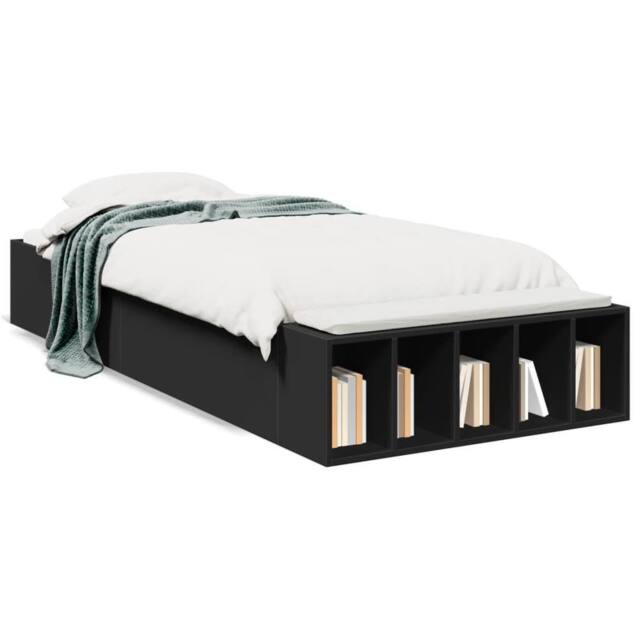 Berkfield Home Bed Frame without Mattress Black 100x200 cm - image 1