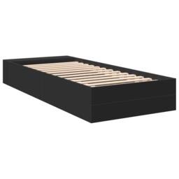 Berkfield Home Bed Frame without Mattress Black 100x200 cm - thumbnail 6