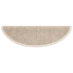 Berkfield Home Stair Mats Self-adhesive 15 pcs 56x17x3 cm Light Beige - Size: Medium - thumbnail 4