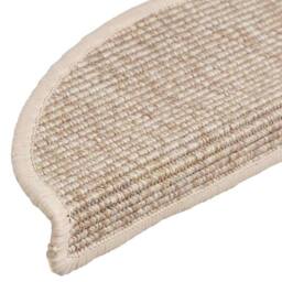 Berkfield Home Stair Mats Self-adhesive 15 pcs 56x17x3 cm Light Beige - Size: Medium - thumbnail 6