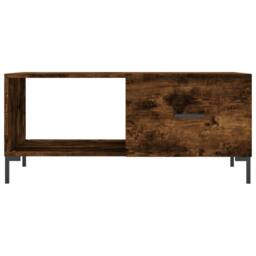 Berkfield Home Coffee Table Smoked Oak 90x50x40 cm Engineered Wood in Brown - Size: 90 x 50 x 40 cm - thumbnail 5