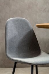 Orsina Modern Design Mink Fabric Dining Chair, Contemporary Modern Dining Chair, Comfortable Sturdy Modern Chair in Grey - thumbnail 5